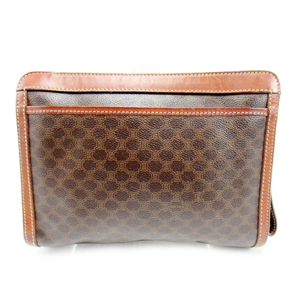 Celine bag leather clutch Macadam brown - Picture 1 of 6